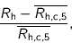 \begin{displaymath}
\frac{ R_{\text{h}} - \overline{R_{\text{h,c,5}}} }{ \overline{R_{\text{h,c,5}}} },
\end{displaymath}