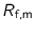 $R_{\text {f,m}}$